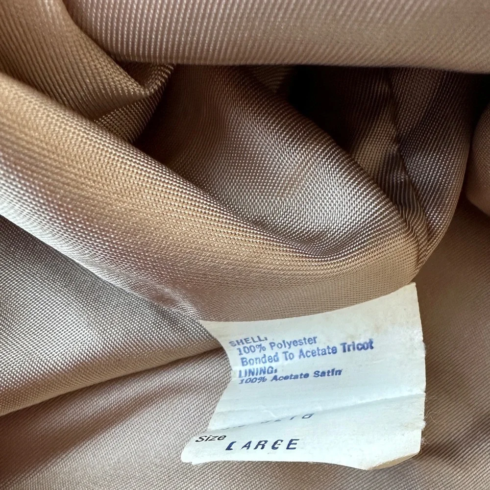 Vintage Angelsuede Luxury Polyester By Grais Tan Vegan Leather Vest Men’s Large